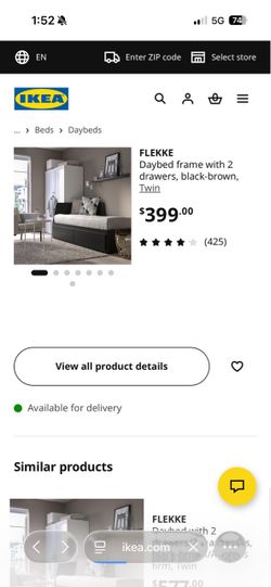 IKEA Extendable Twin Bed w/ Storage (Mattress Not Included)