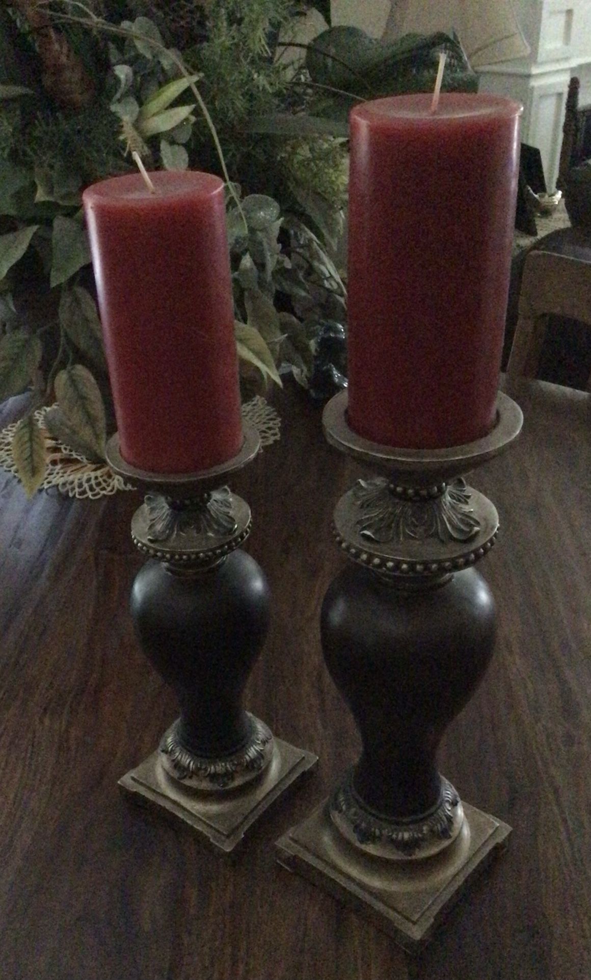 Pillar Candle Holders With Candles