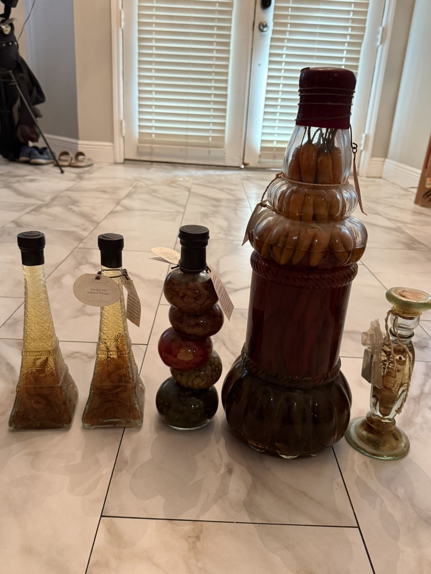 Decorative Glass Bottles Set for sale $15 dollars for all’s