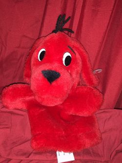 Clifford hand puppet vintage plush doll plushie - collector rare find ! Only 1 available Clifford the big red dog 8” hand puppet