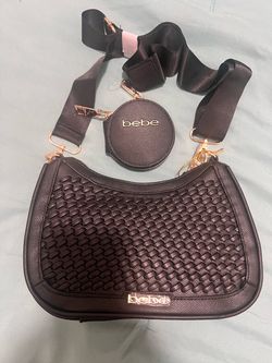 Bebe Brown Shoulder Bag with Coin Purse