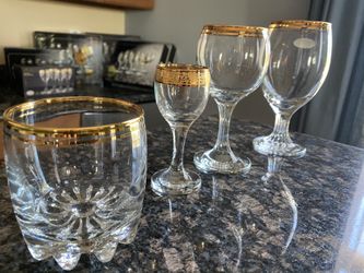 Glasses Set For 12, IN BOXES NEW, 4 Sizes