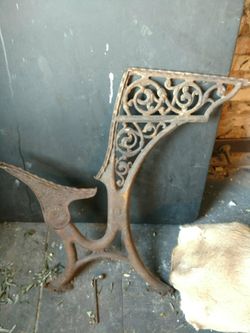 Antique machined iron desk legs have a few different ones