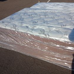 Brand New King Size Pillowtop Mattress And Box Spring Free Delivery Depends On Location 