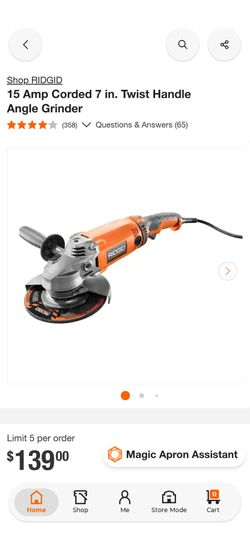 RIDGID
15  Angle Grinder