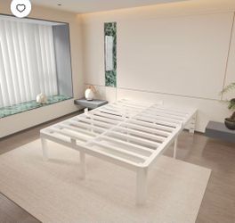 (7947-1) Queen 12" White Platform Bed Frame