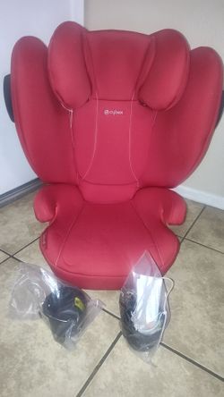 Brand New Red Cybex Solution B2-Fix + Lux Booster Car Seat