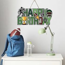 Football birthday Sign