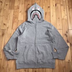 Bape -shark Grey Zipup (Read Desc)