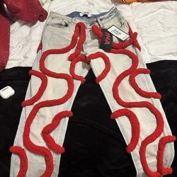 DNA WORLDWIDE JEANS INDIGO/RED