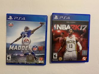 sony ps4 games nba2k17 and madden 16
