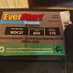 109 Amp Hour Deep Cycle Battery, Never Used