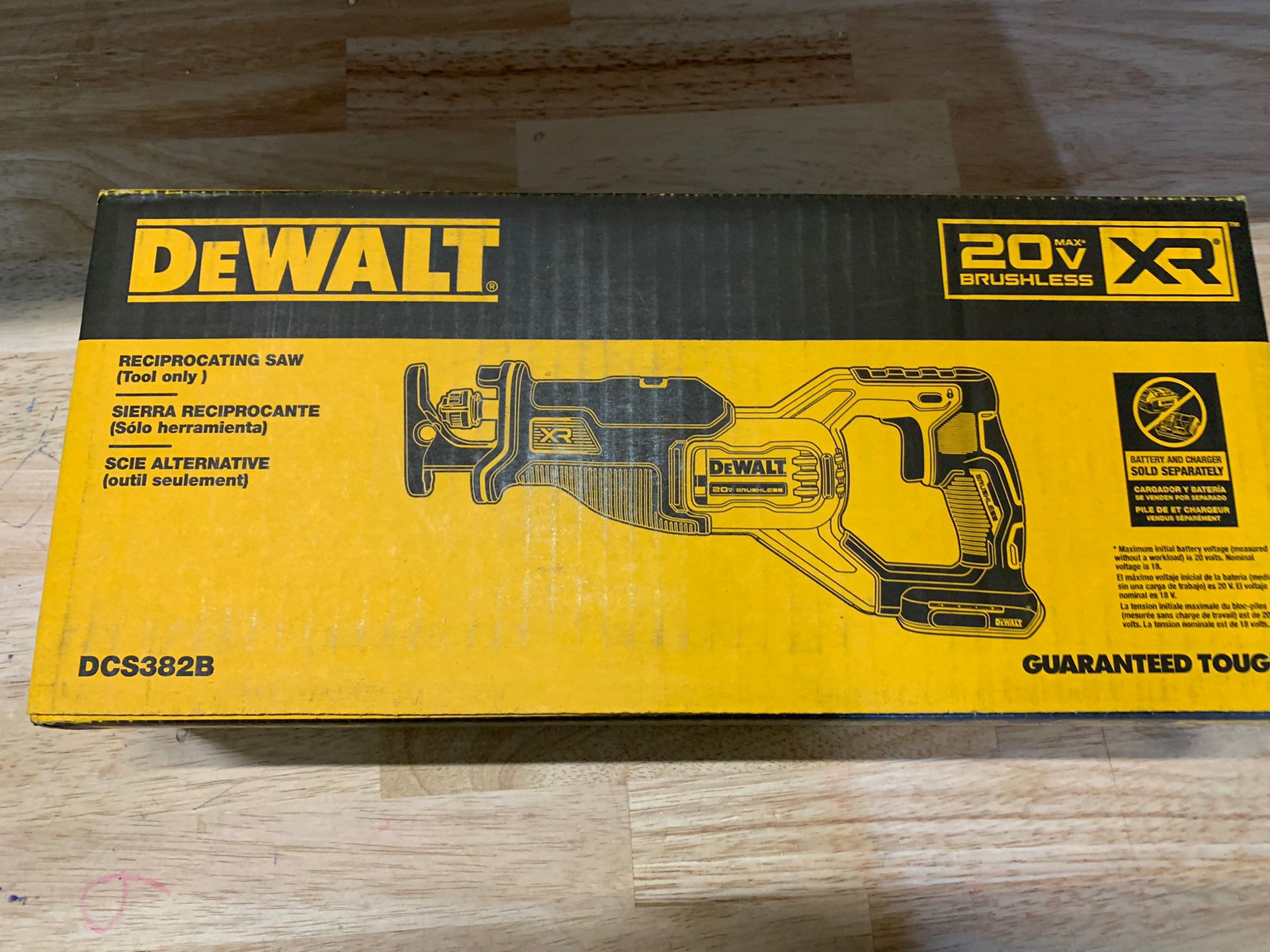 DEWALT 20V MAX XR Cordless Brushless Reciprocating Saw (Tool Only)