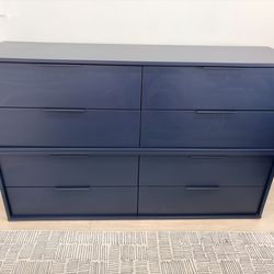 Modern Navy Blue 8-Drawer Dresser
