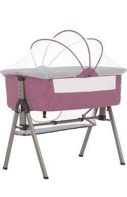 Dream on me Bassinet Bedside Sleeper in Pink, Adjustable Easy to Fold, Chandler Blvd & Dobson