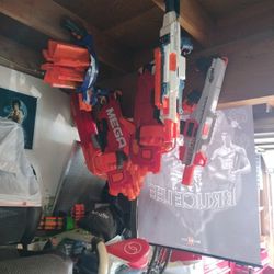 Nerf Gun Toy Collection Lot Working No  Hellfire 