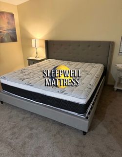 King size bed frame with mattress included