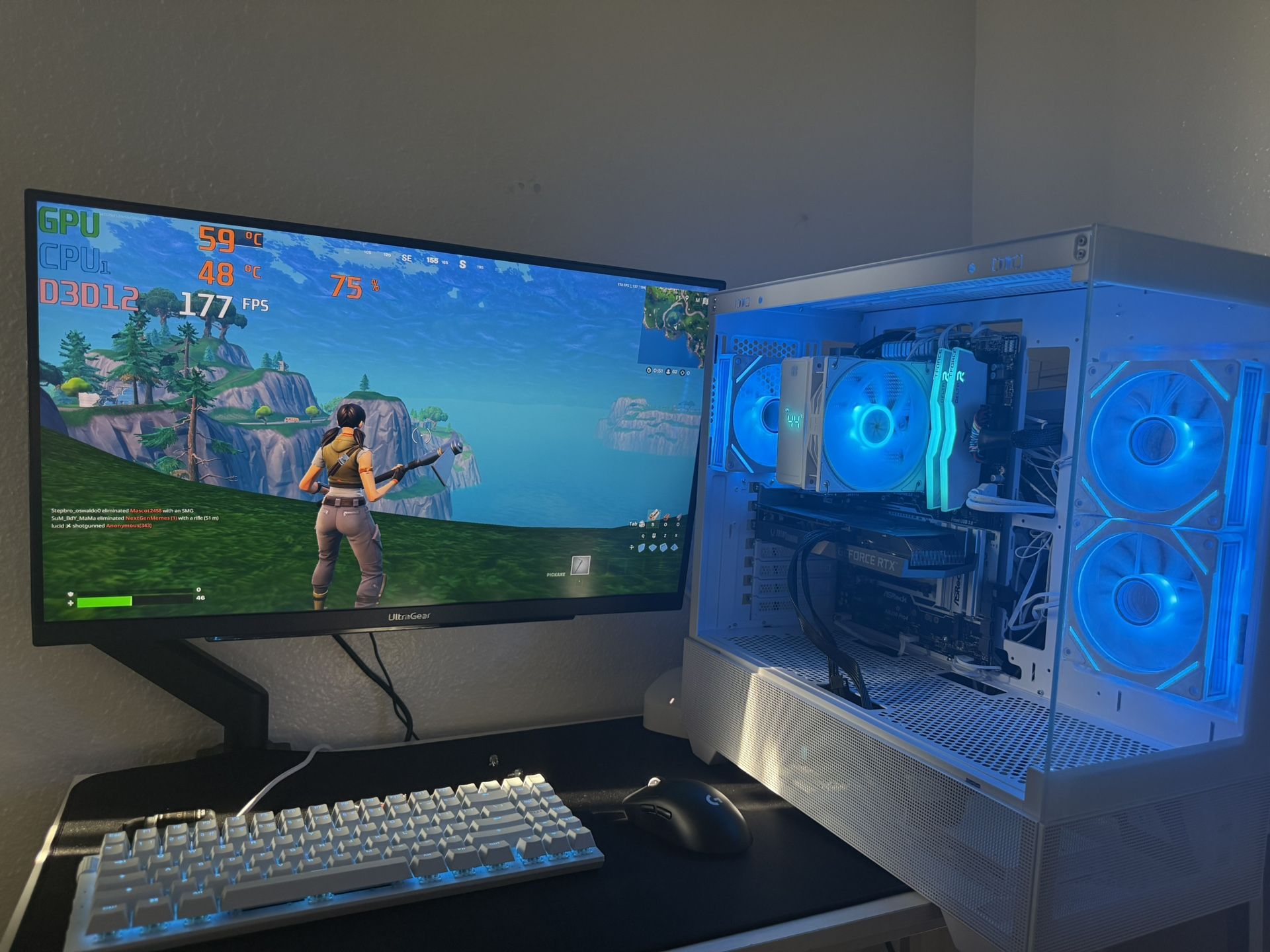 White Gaming Pc Computer Desktop RTX