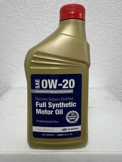 Genuine Subaru 0W-20 Full Synthetic Motor Oil – 1 Quart OEM