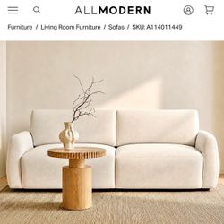 (2) Free Delivery (NEW-IN-BOX) Sofa in Oat Performance Fabric (Retail $1,799+tax/each)