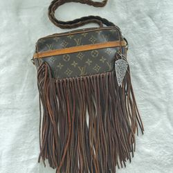 Louis Vuitton Boho Custom Handbag with Fringe, a vintage crossbody bag