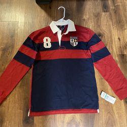 Tommy Hilfiger brand Boy’s Collared Long Sleeve Shirt, -Color: Red, -Size16/18, -NWT