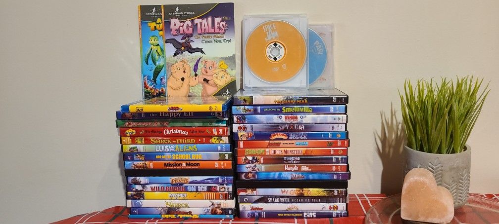 33 Dvds Movies for Sale. Entertainment Galore for Your Little Ones! 