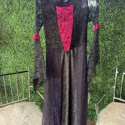 Rennaisance Renn Faire Queen Halloween Costume Dress Cosplay Halloween sz S