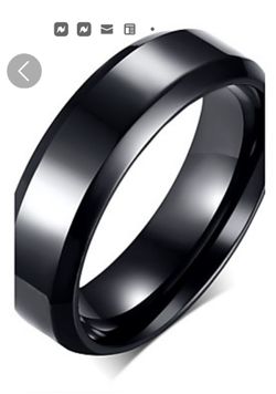 Men's Black Stainless Titanium Band- Size 9