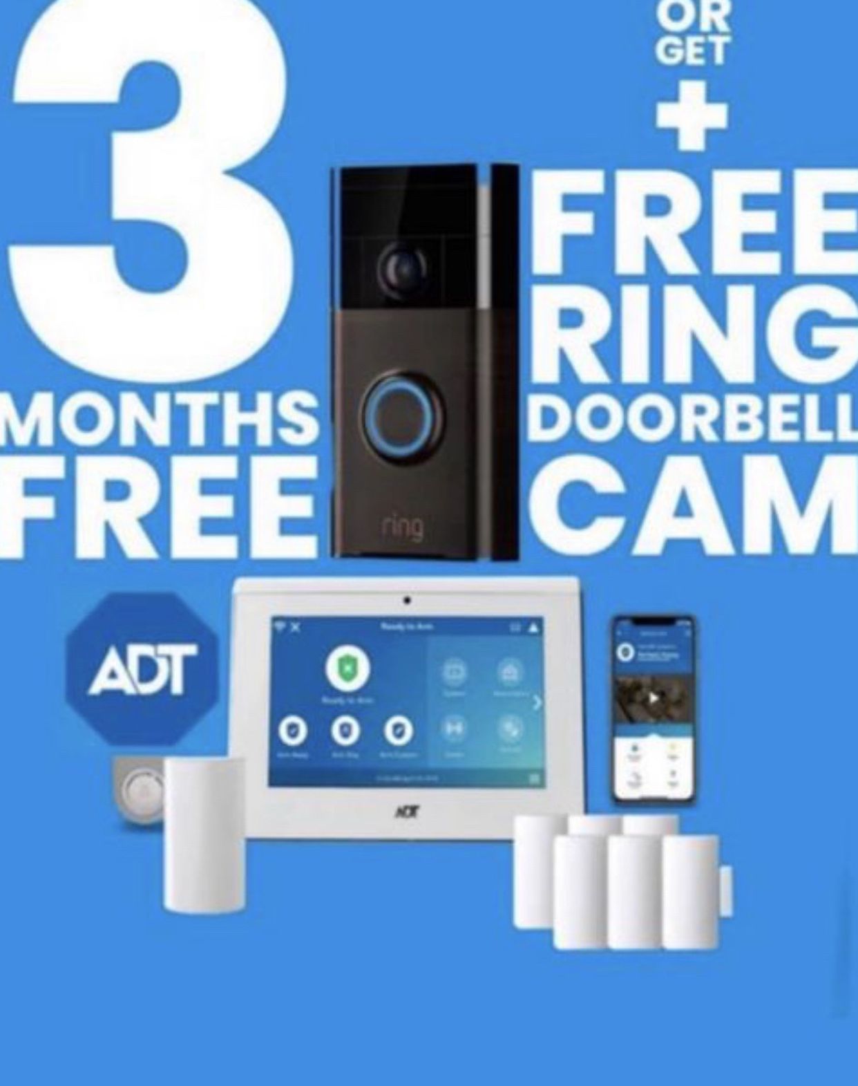 ADT SECURITY MONITORING FIRE AND MEDICAL BEATS VIVINT AND BRINKS RING DOORBELL