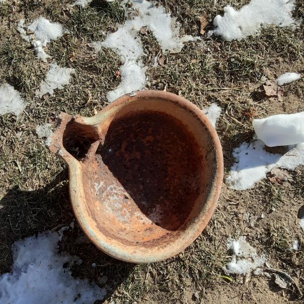Old Cattle Water/food Bowl Cast Iron Could Be Repurposed
