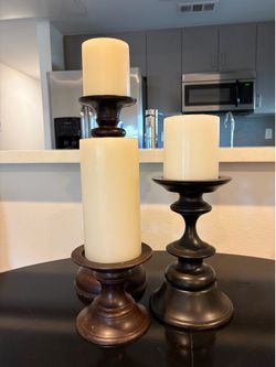 Vintage Pottery Barn Candle Holder Set