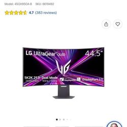 LG 45 Inch 5K2K OLED Monitor 45GX950A-B