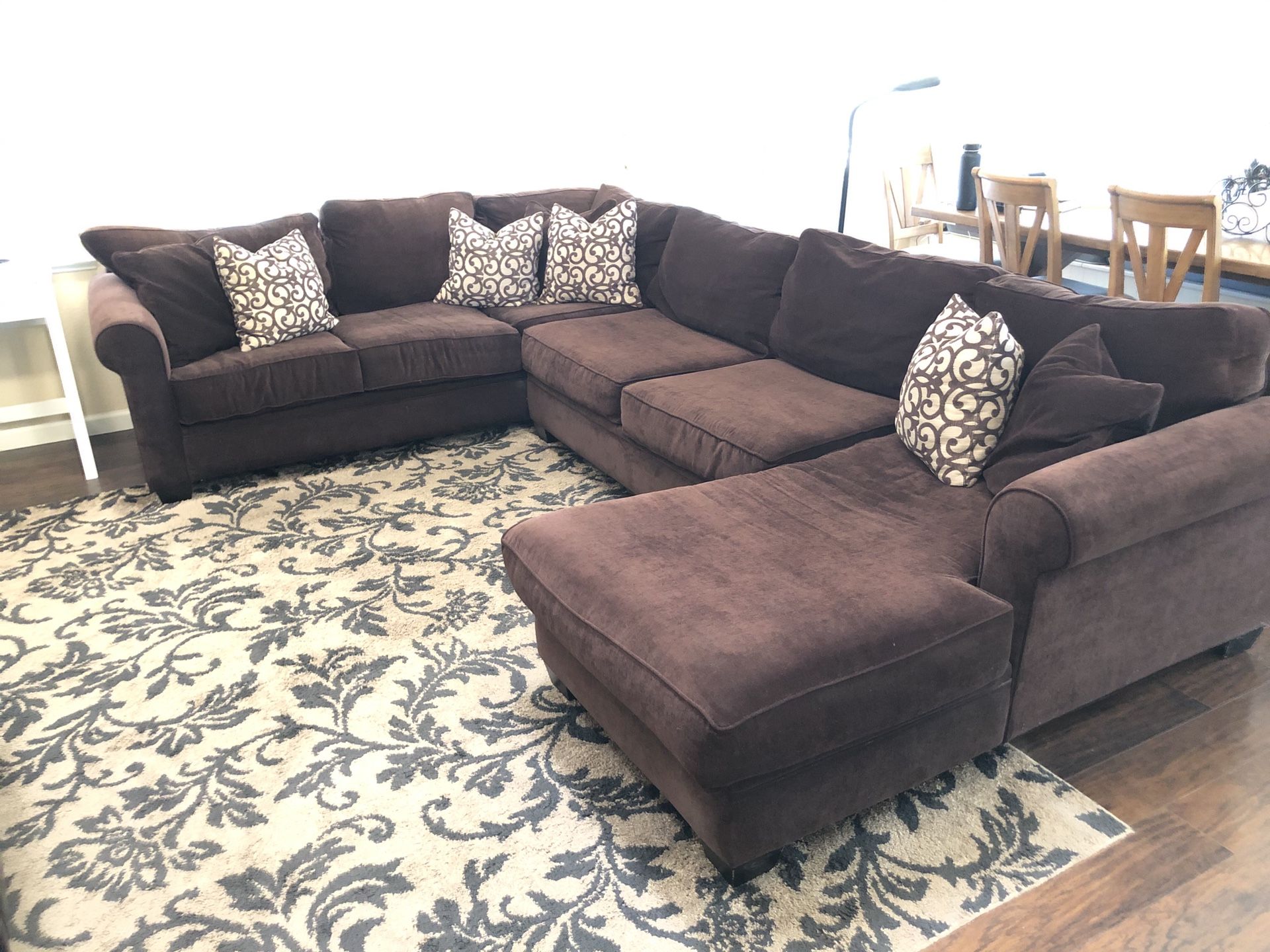 Sectional Couch with Pillows