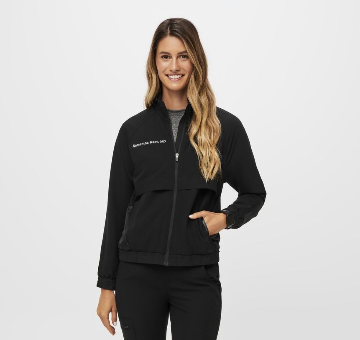 FIGS Sydney Scrub Jacket - Black