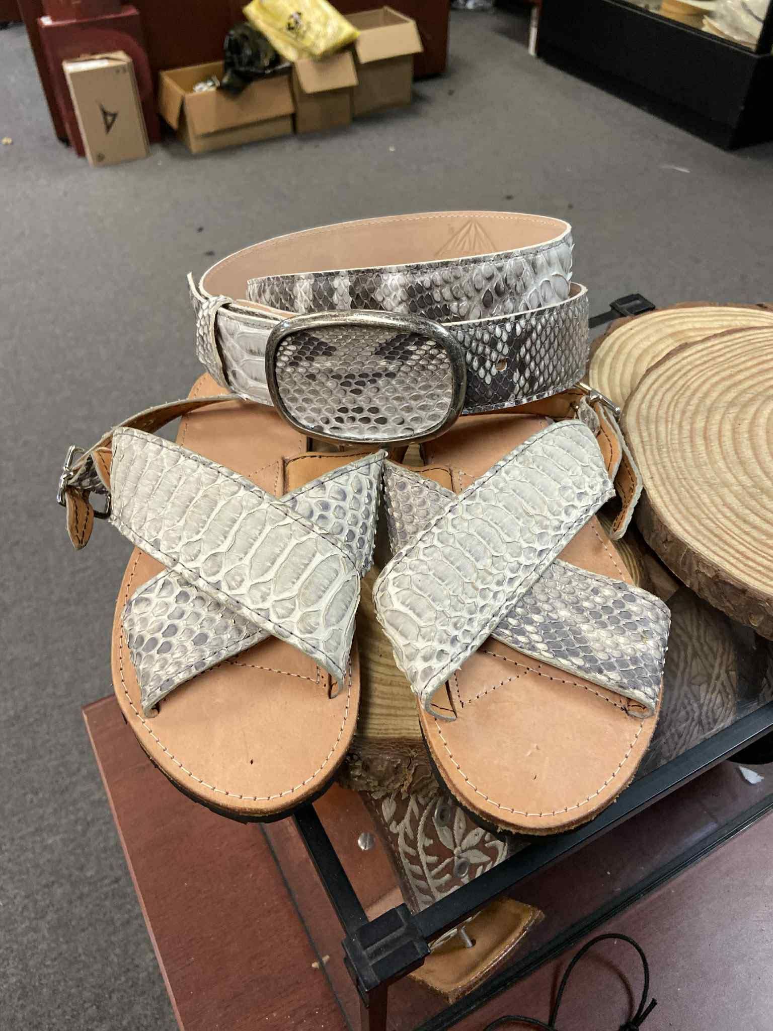 Huaraches De Piel Original Con Cinturon