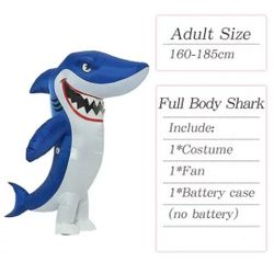 New Inflatable Shark Halloween Costume Adult Size