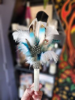 Selenite Feather Smudge Wand