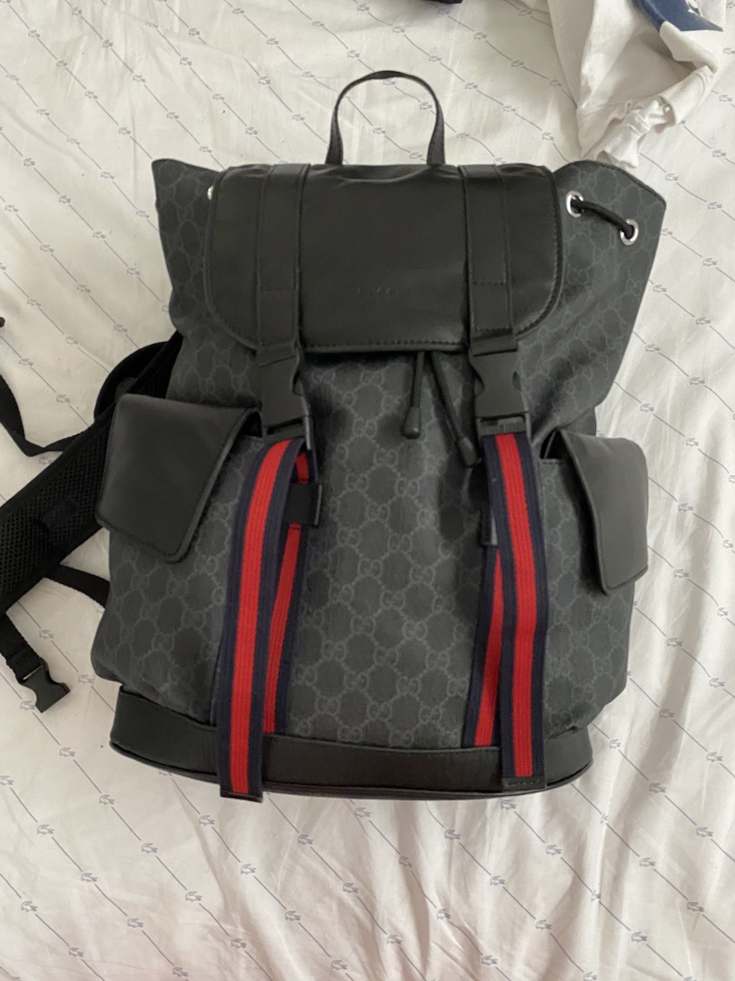 Gucci Soft Backpack GG Supreme Monogram Bookbag
