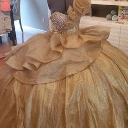 Gold Quinceañera Dress