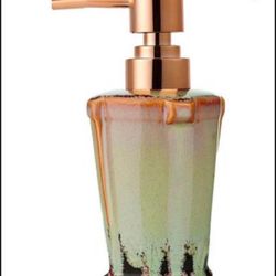 Brandnew Bathroom Soap Dispenser,Ceramic Lotion Dispenser with Rose Gold Pump for Bathroom, Hand Dish Soap Dispenser for Kitchen Sink,Cute Soap Dispen