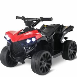 6V Kids Ride On ATV, 4-Wheeler Quad ATV Riding motorcycle for Toddler, Battery Powered Electric Motorized Car
