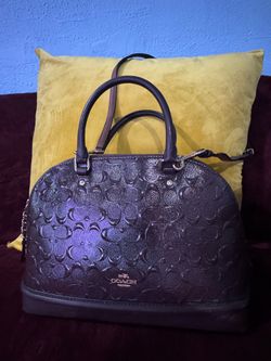 Coach Signature Patent Leather Sierra Satchel