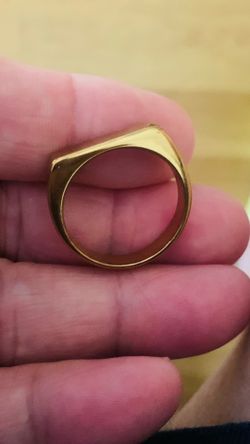 An exquisite men's ring. Made of titanium alloy. Size 10.