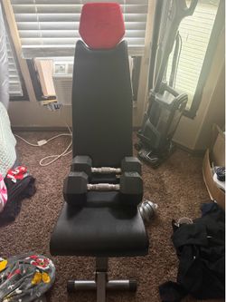 dumbells and bench
