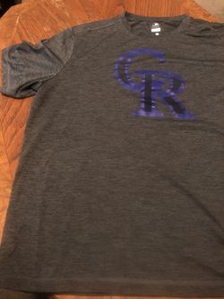 Men’s XXL TX3 Cool Colorado Rockies Gray Stretchy Shirt LIKE NEW