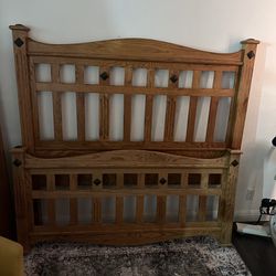 Queen Oak Bed Frame