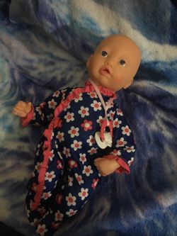 Doll runs on batteries