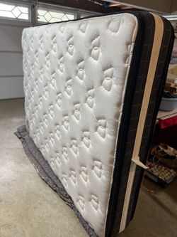 Pillow top used  mattress with base board