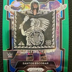 Santos Escobar 2024 Panini Prizm WWE #113 GREEN PRIZM! 